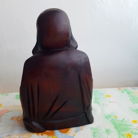 Camphor Wood Buddha Hand Carved Statue - Picture 5 of 10